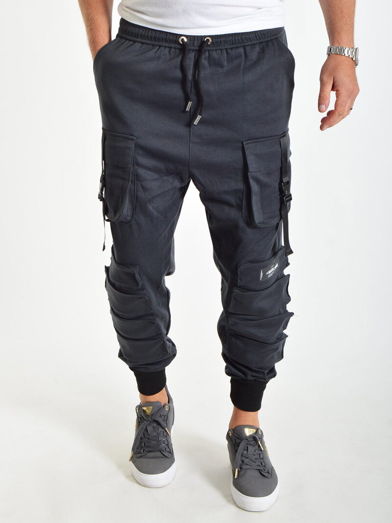 Strap Pocket Cargo Pants Black (S)
