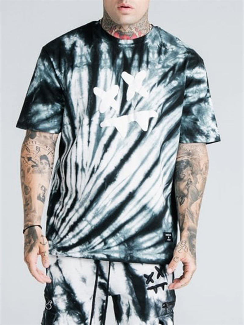 SA Essential Tee Black/White Tie Dye (S)