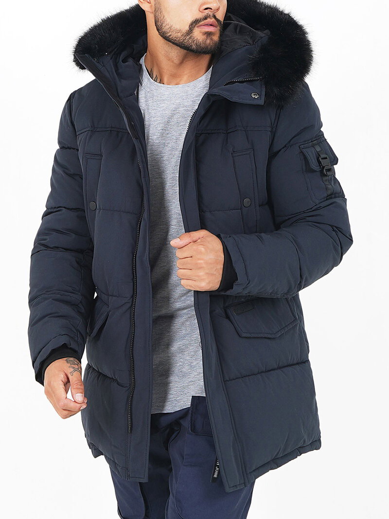 Puffy Fur Parka Navy (L)