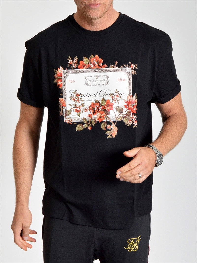 Wine Oversize Tee Black (S)