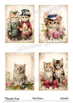 Miankas Scrap klippark - Floral Kitten 4