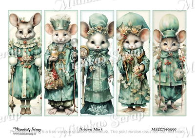 Miankas Scrap klippark - Christmas Mice 3