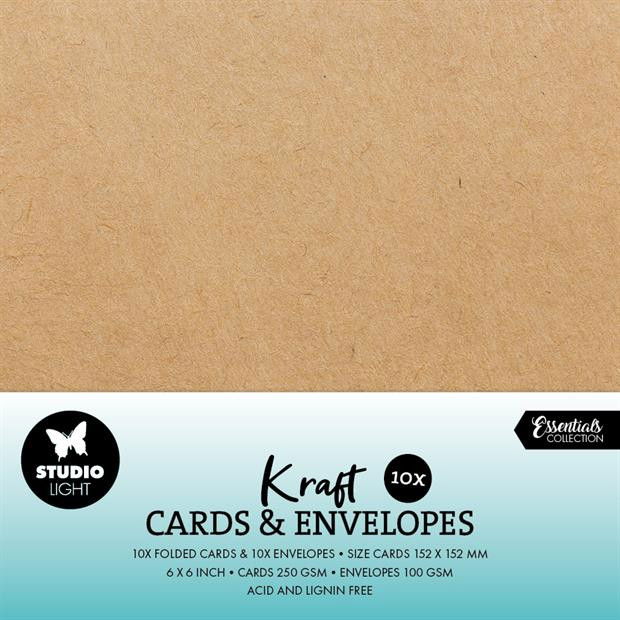 Studio Light Cards & Envelopes 6x6" "Kraft"