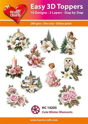Hearty Crafts Easy 3D Toppers - Cute Winter Moments