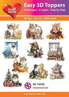 Hearty Crafts Easy 3D Toppers - Seasonal Cats
