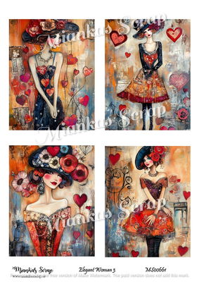 Miankas Scrap klippark - Elegant Woman 3