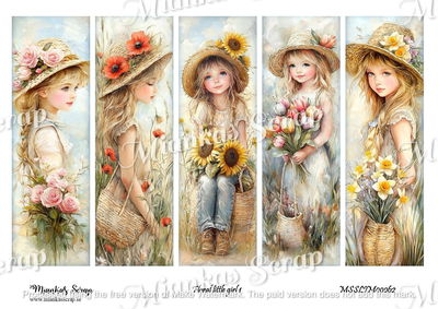 Miankas Scrap klippark - Floral little girl 1