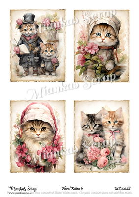 Miankas Scrap klippark - Floral Kitten 6