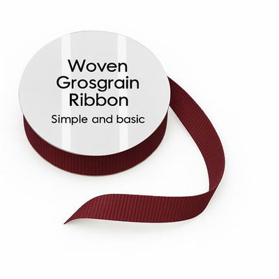 Simple and basic Grosgrain Ribbon "Dark Red"