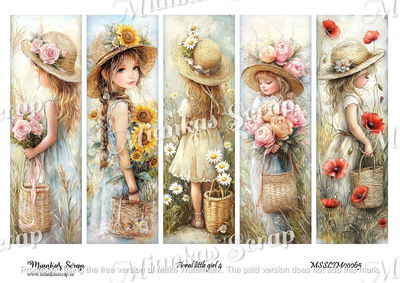 Miankas Scrap klippark - Floral little girl 4