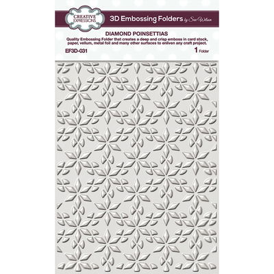 Creative Expressions 3D Embossingfolder "Diamond Poinsettias"