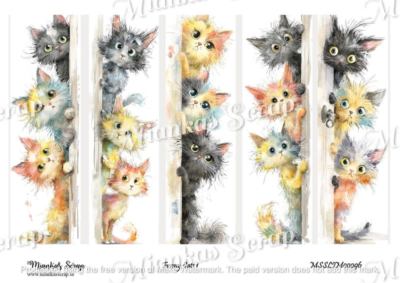 Miankas Scrap klippark - Funny Cats 1