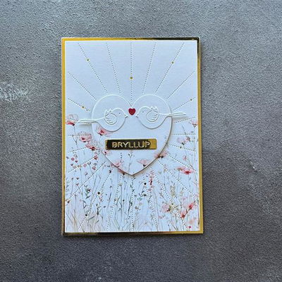 Simple and Basic die "A6 - Heart rays"