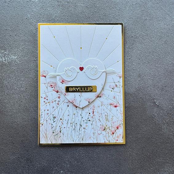 Simple and Basic die "A6 - Heart rays"