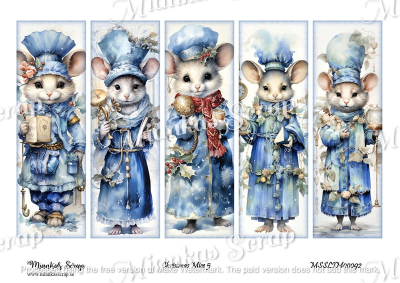 Miankas Scrap klippark - Christmas Mice 5