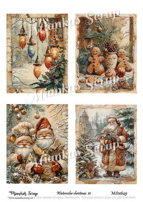 Miankas Scrap klippark - Watercolor christmas 10