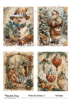 Miankas Scrap klippark - Watercolor christmas 11