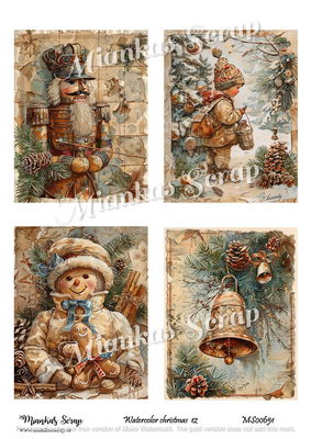 Miankas Scrap klippark - Watercolor christmas 12