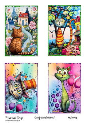 Miankas Scrap klippark - Quirky Colorful kitten 8