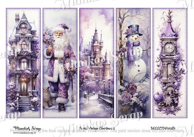 Miankas Scrap klippark - Purple Vintage Christmas 2