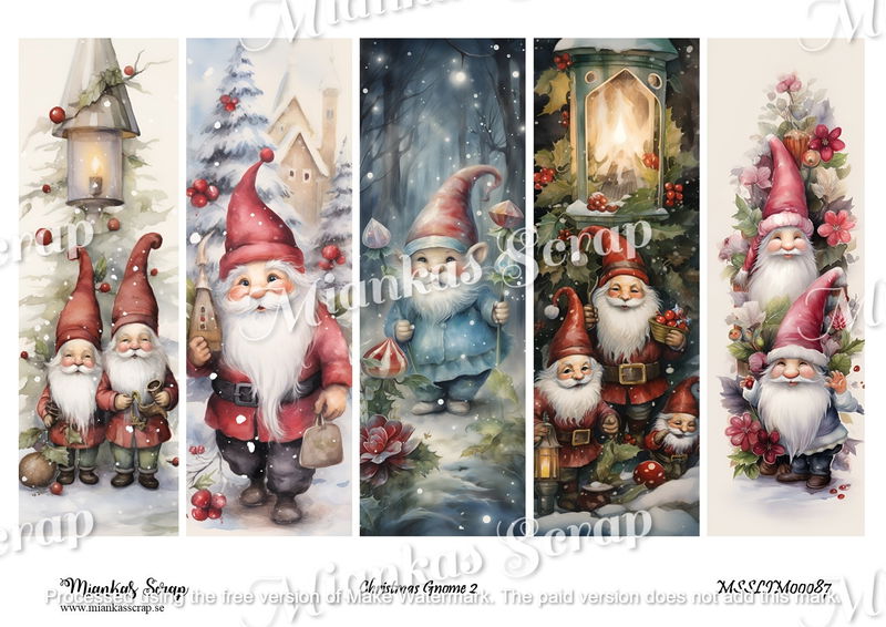 Miankas Scrap klippark - Christmas Gnome 2