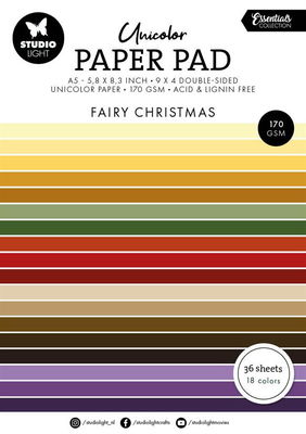 Studio Light Paper Pad "Unicolor - Fairy Christmas"