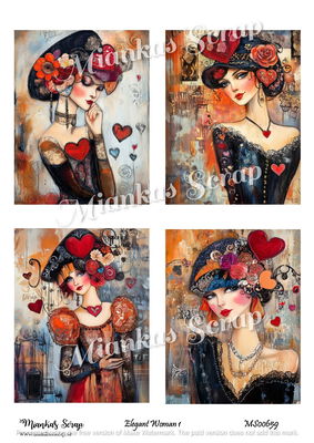 Miankas Scrap klippark - Elegant Woman 1