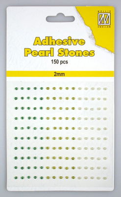 Nellie Snellen Adhesive Pearl Stones 2 mm - Grön