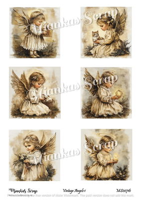 Miankas Scrap klippark - Vintage Angels 1