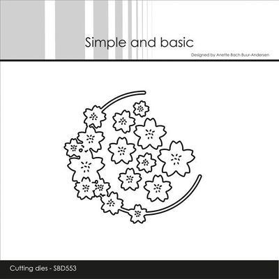 Simple and Basic die "Flower Wreath - Halfcircle"