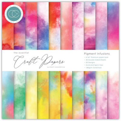Craft Consortium Essential Craft Papers 6x6 Inch Paper Pad Pigment Infusions Craft Consortium Essential Craft Papers 6x6 Inch Paper Pad Pigment Infusions