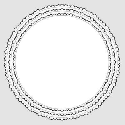 Design5 - Runda Bubbelramar – 6 st – Cutting Die