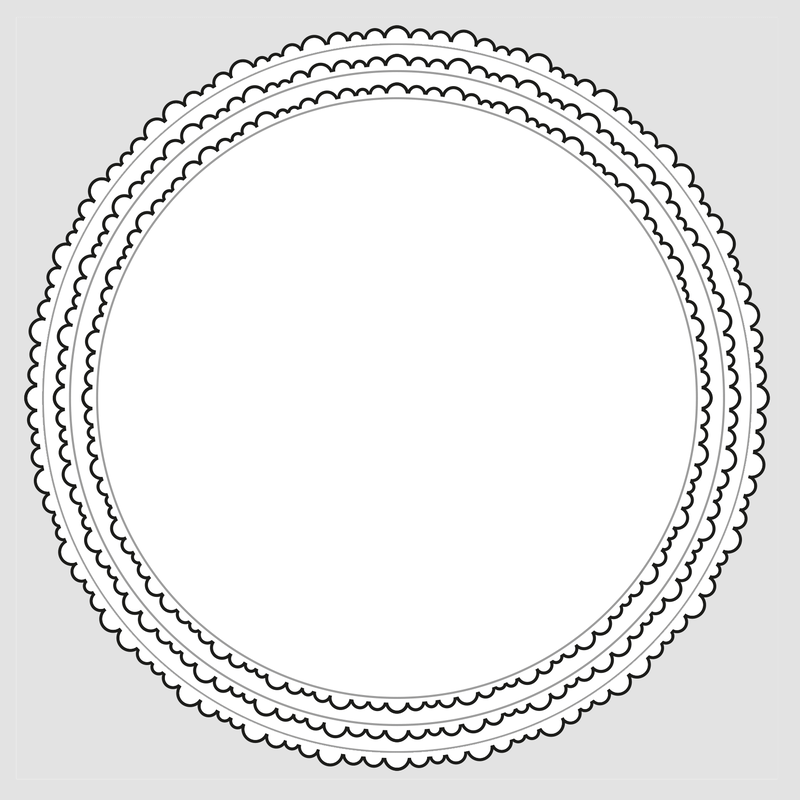 Design5 - Runda Bubbelramar – 6 st – Cutting Die