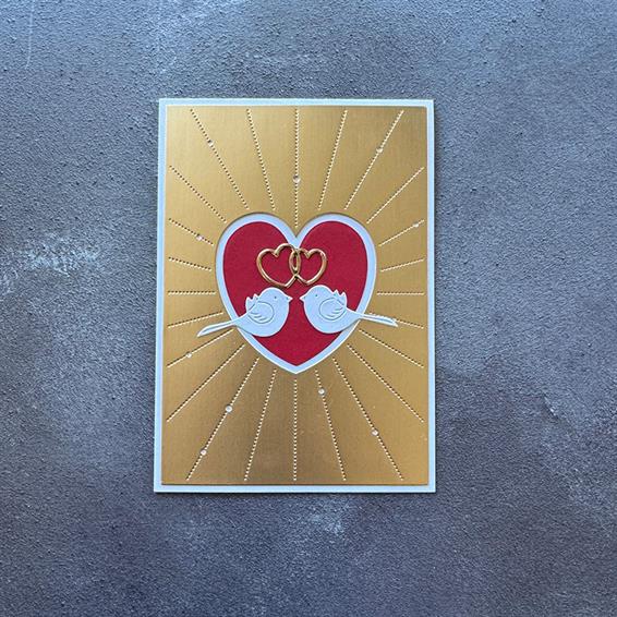 Simple and Basic die "A6 - Heart rays"