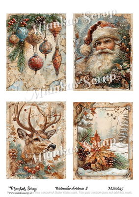 Miankas Scrap klippark - Watercolor christmas 8