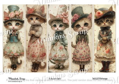 Miankas Scrap klippark - Victorian Cats 1