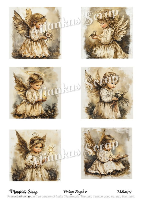 Miankas Scrap klippark - Vintage Angels 2