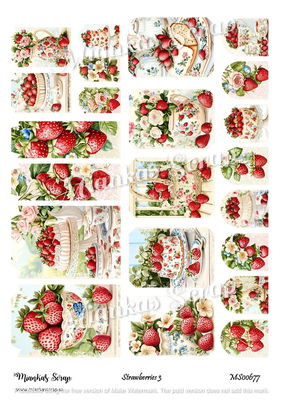 Miankas Scrap klippark - Strawberries 3