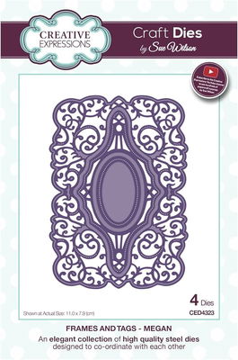 Creative Expressions Craft Dies by Sue Wilson - Frames & Tags - Megan Creative Expressions Craft Dies by Sue Wilson - Frames & Tags - Megan