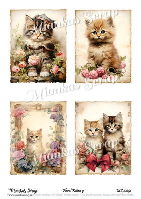 Miankas Scrap klippark - Floral Kitten 9