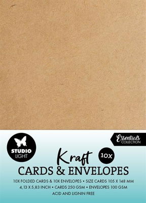 Studio Light Cards & Envelopes A6 "Kraft"