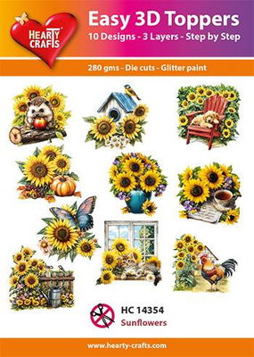 Hearty Crafts Easy 3D Toppers - Sunflowers