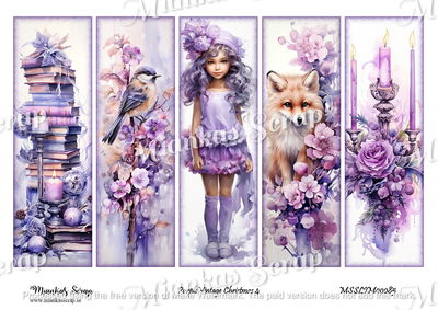 Miankas Scrap klippark - Purple Vintage Christmas 4