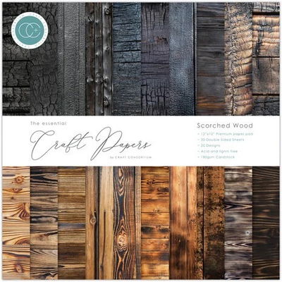 Craft Consortium Essential Craft Papers 6x6 Inch Paper Pad Scorched wood Craft Consortium Essential Craft Papers 6x6 Inch Paper Pad Scorched wood