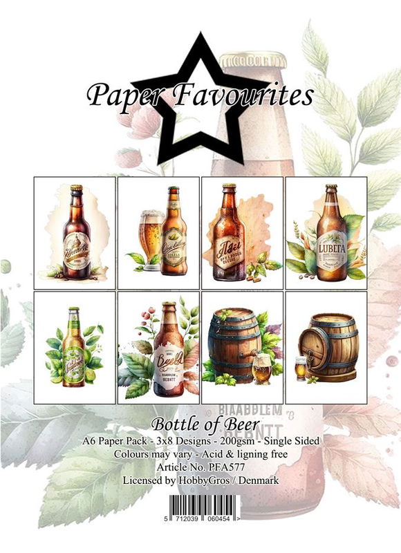 Paper Favourites Paper Pack "Bottle of Beer" A6