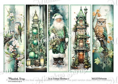 Miankas Scrap klippark - Green Vintage Christmas 2
