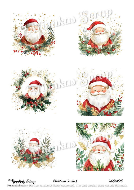 Miankas Scrap klippark - Christmas Santa 2