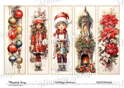 Miankas Scrap klippark - Red Vintage Christmas 2