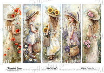 Miankas Scrap klippark - Floral little girl 3