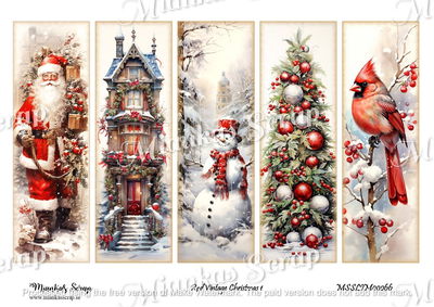 Miankas Scrap klippark - Red Vintage Christmas 1
